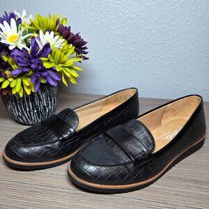 LifeStride Velocity 2.0 Zee Black Loafers, Comfort Slip-On Shoes - Size 7W-Women